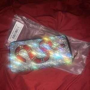 Snake sequin wallet